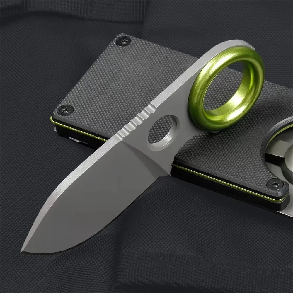 Edc Pocket Carry Fixed Blade - Mini-Ringmesser mit feststehender Klinge aus Edelstahl