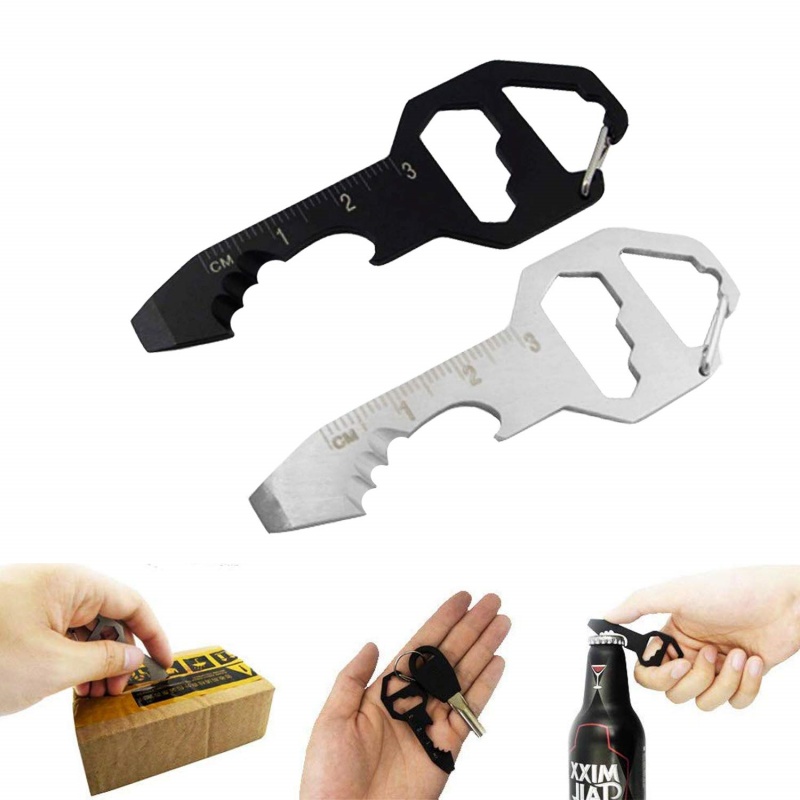 Edc Carry Backpack - Flaschenöffner-Multitool, EDC-Gadget aus Edelstahl, 6-in-1-Flaschenöffner, Schraubenschlüssel,
