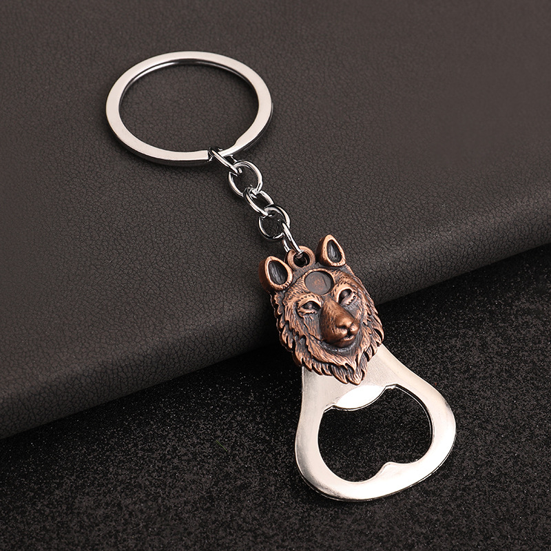 Bottle Opener Keyring - Tier-Flaschenöffner Schlüsselanhänger Vintage Bronze Metall Bieröffner