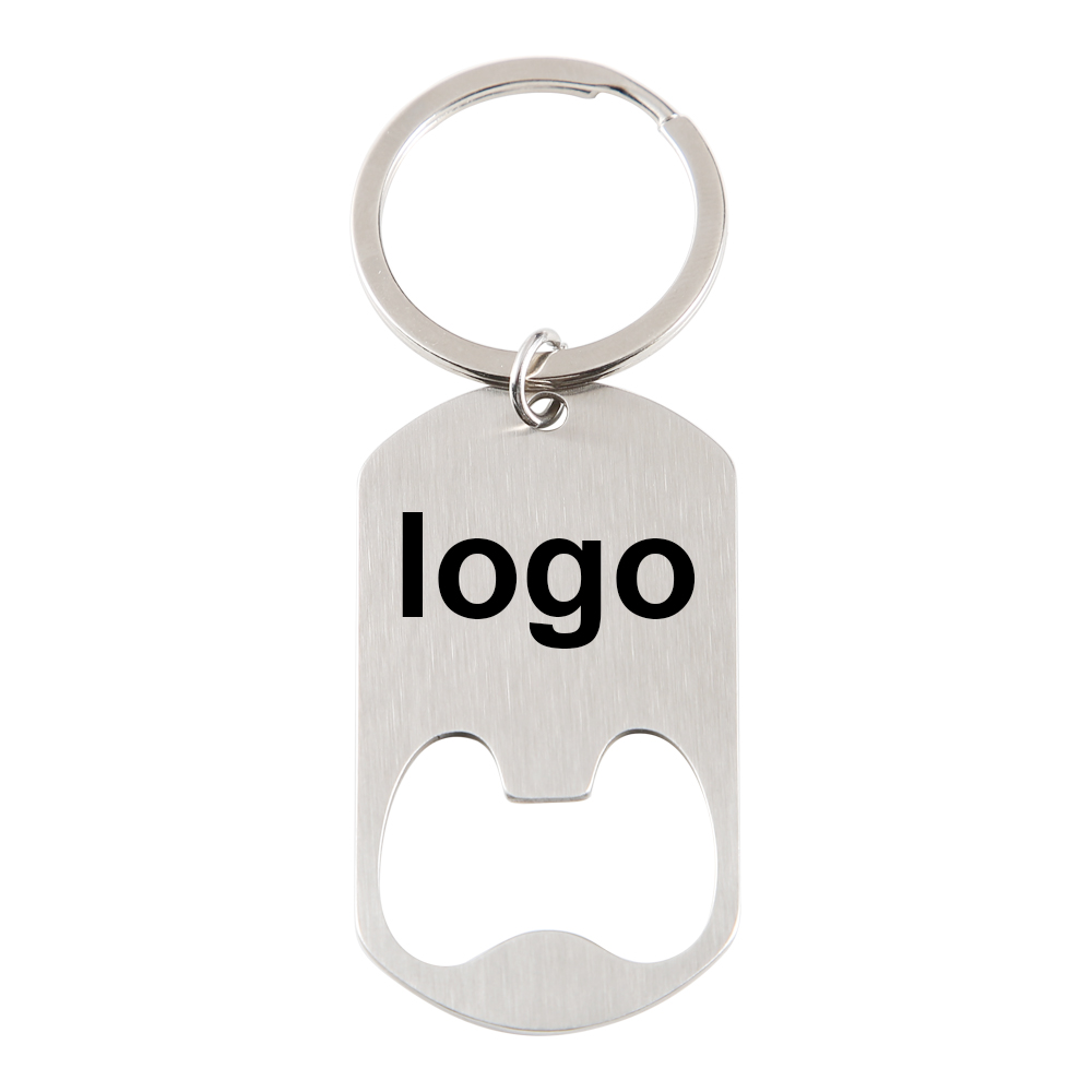 Bottle Opener Keyring - Benutzerdefiniertes Firmenlogo, Edelstahl-Schlüsselanhänger, personalisierter Flaschenöffner, Andenken,