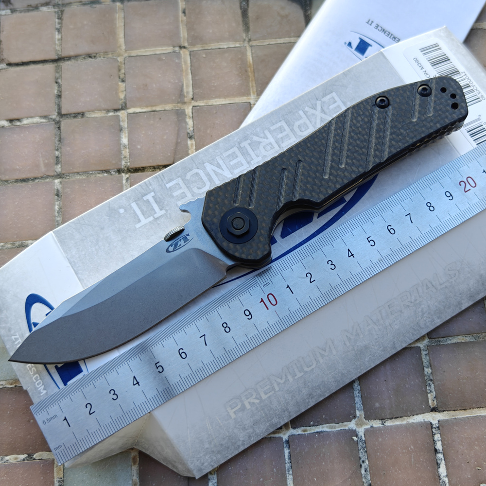 Pocket Knife Ceramic - Emerson Style 0630CF 0630 Kohlefaser-Titan-Keramik-Lager Mark