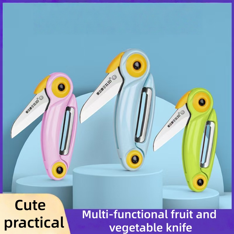 Pocket Knife Ceramic - Multifunktionales Obstmesser aus Edelstahl und Keramik,
